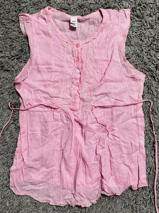 Dori USA Tops - Boho Coquette Pink Blouse Size 3XL best Fits XL